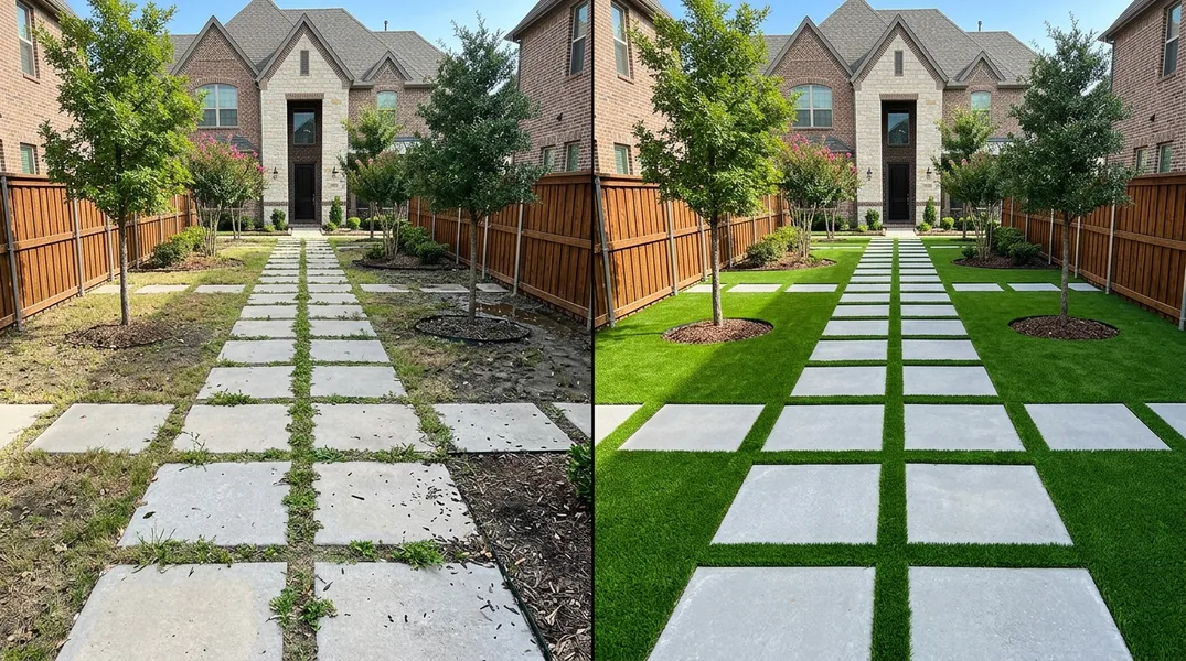 Result artificial grass installation in Frisco - Frisco Turf Installation